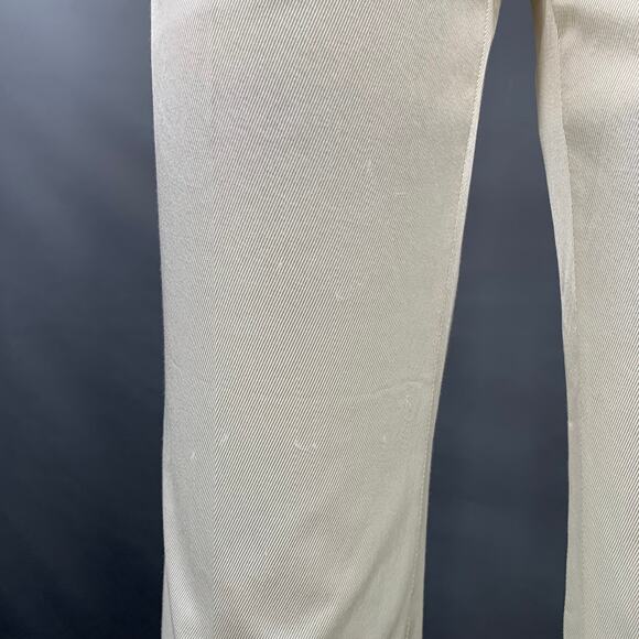 DOLCE & GABBANA Size 6 White Cotton Blend Twill Flat Front Straight Casual Pants - Picture 3 of 7
